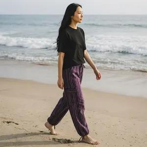 Luxury Boho Resort Harem Pants | Size XL Coastal Lounge Pants