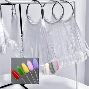 Nail Art Practice Set, Round Square Color Card Display Tools, Iron Ring Fan Shape Nail Tips, Manicure Training Kit, Nail Art Supplies, Nail Art Design, Diy Manicure