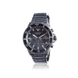 Emporio Armani Diver Black Stainless Steel Chronograph Mens Watch AR11363