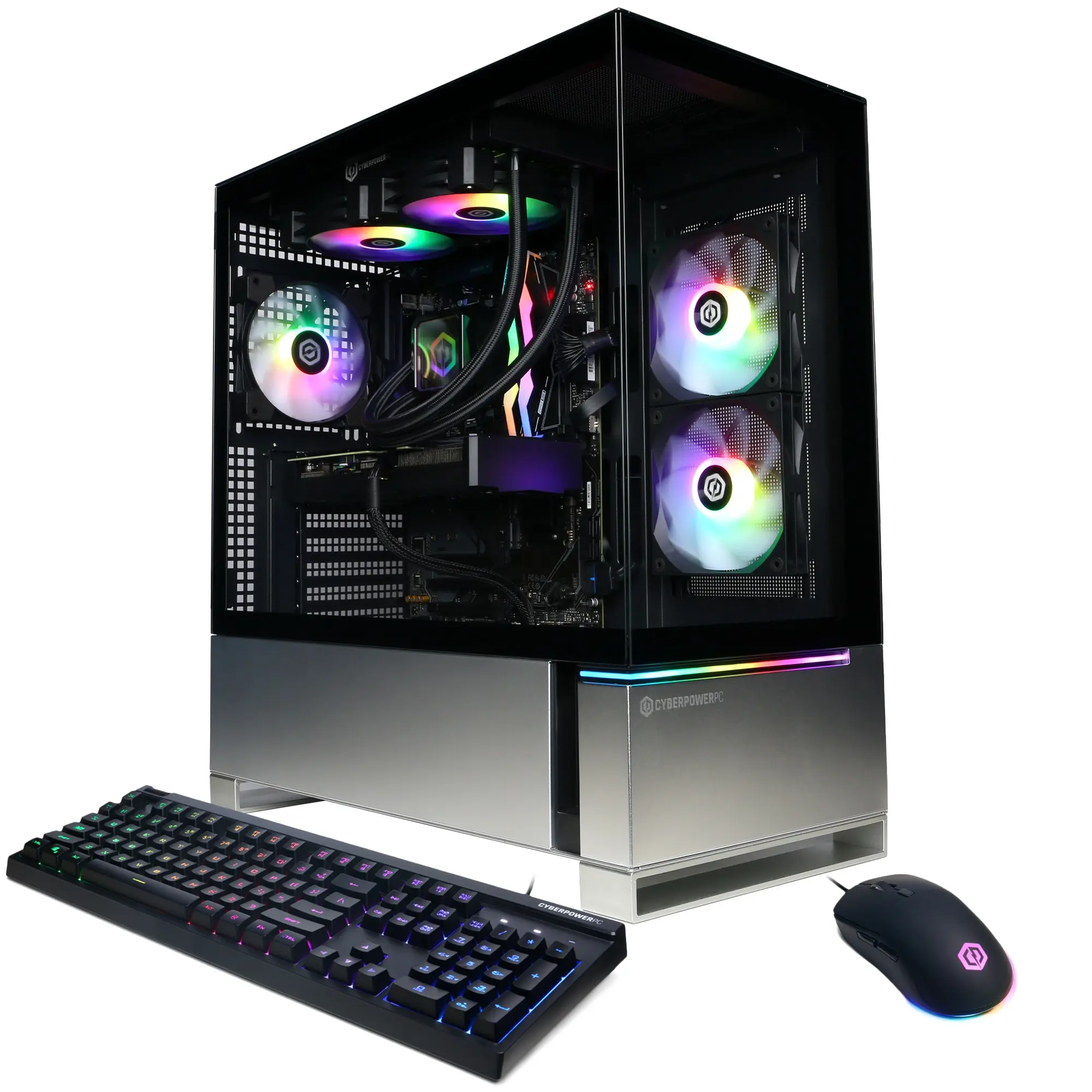CyberPowerPC SLCAI6800CPGV2 Gaming Desktop PC, AMD Ryzen 7 8700F, 32GB DDR5, GeForce RTX 5070 12GB, 2TB PCIe 4.0 NVMe SSD, WiFi/BT, RGB Gaming Keyboard/Mouse & Windows 11 Home