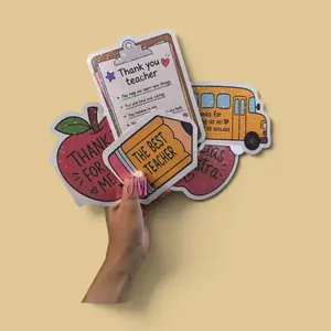 Teacher Appreciation card| Handmade Teacher Blank Cards | Cute last day of school Cards | Heavy Cardstock Greeting Cards