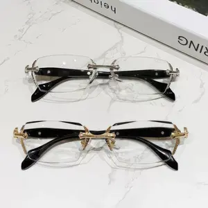2026 New Arrival 2-Pack Anti Blue Light Rimless Reading Glasses – Diamond Cut Edge Anti-Fatigue UV Protection Eyewear, TikTokShopBlackFriday Christmas