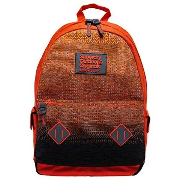 Superdry Accessories Knitter Montana Unisex Backpacks, Color: Orange/Black