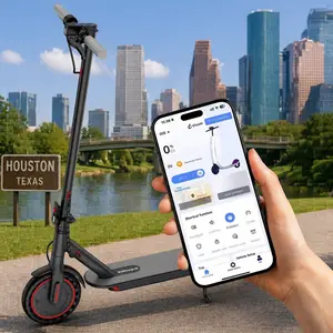 Electric Scooter-350W Motor, 19 MPH, 16-MileRange, Foldable, App-Controlled, 8.5" Puncture-Proof Tires.SummerWins,Father's Day Gife