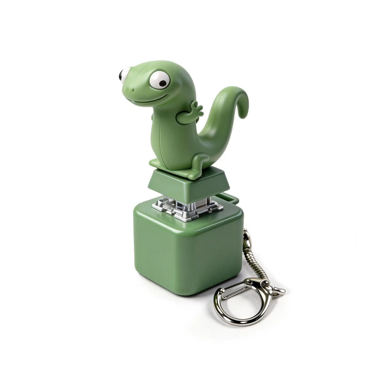 Mai Rui Lizard Button Keychain with LED Light & Realistic Croak - Color-Changing Fun Toy for Kids & Adults, TikTok Shop Black Friday Valentine’s Day Gift, Prank Magic Sound Effects, Environmentally Friendly Stress Relief