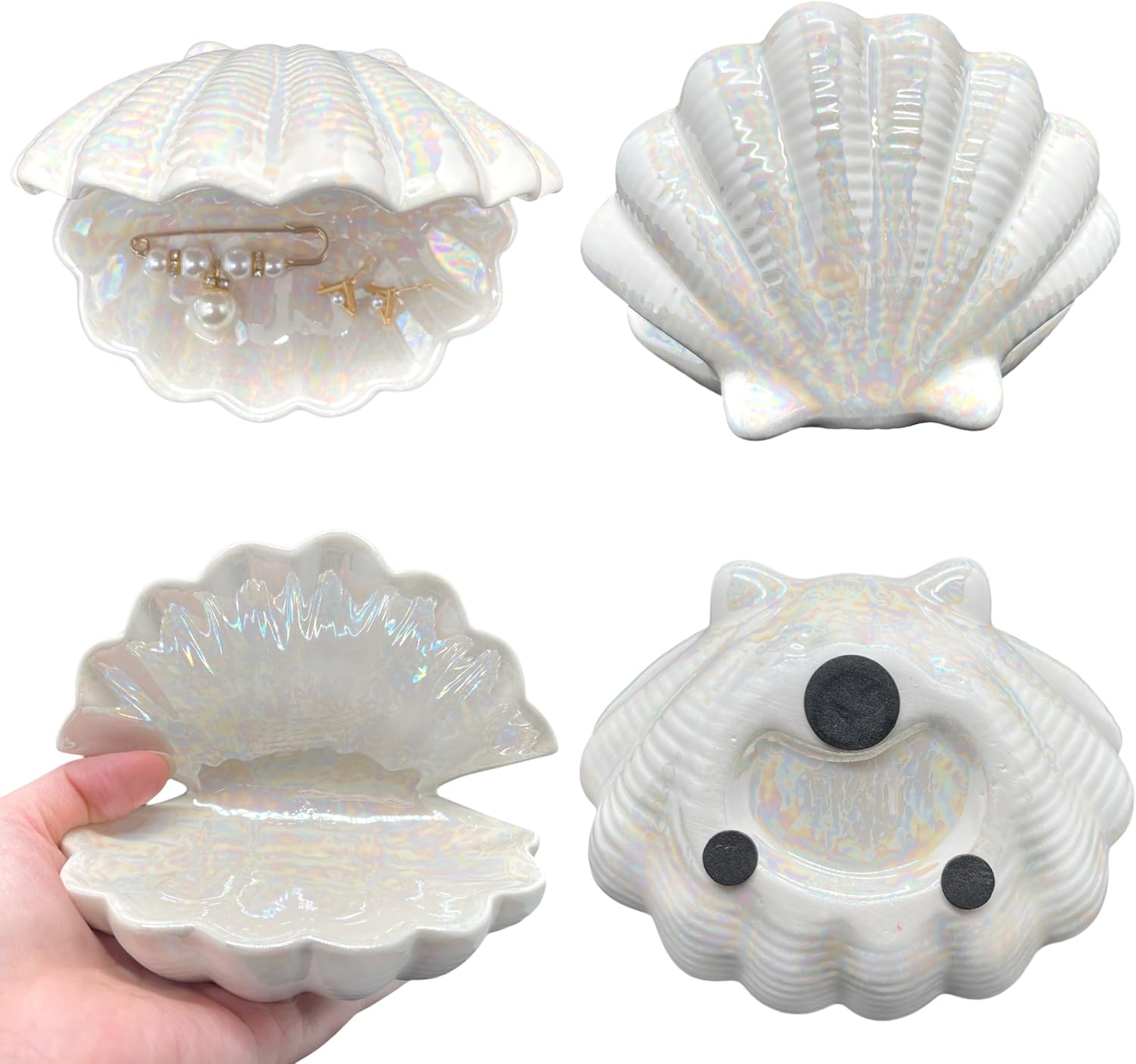 【DealsForYouDays】Pink Minimalist Shell  Jewelry Tray ，Ceramic Jewelry Tray, Ring Holder, Small Decorative Dish, Storage Organizer, Home Decoration, Bathroom & Kitchen Accessory, Ceramic Trinket Tray ，Mini Engagement Ring Holder， Perfect Gift for Mom & BFF