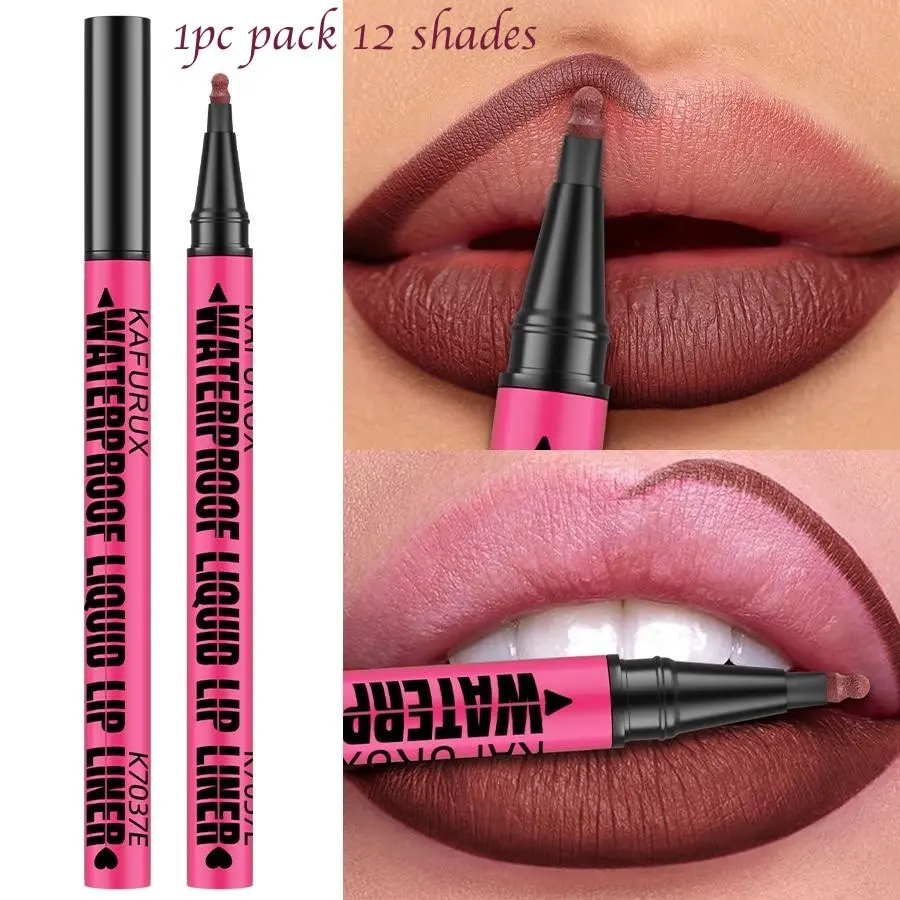 1 Count 24H Waterproof Long Lasting Lip Liner, Easy to Apply and Color Lip Liner Pen, Suitable for All Occasions Lip Makeup