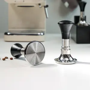 54mm Espresso Tamper with Calibrated Spring Loaded for Breville -【24lb~35lbs Self-Adjustable with Sound Feedback】- Self Leveling Stainless Steel Ripple Base