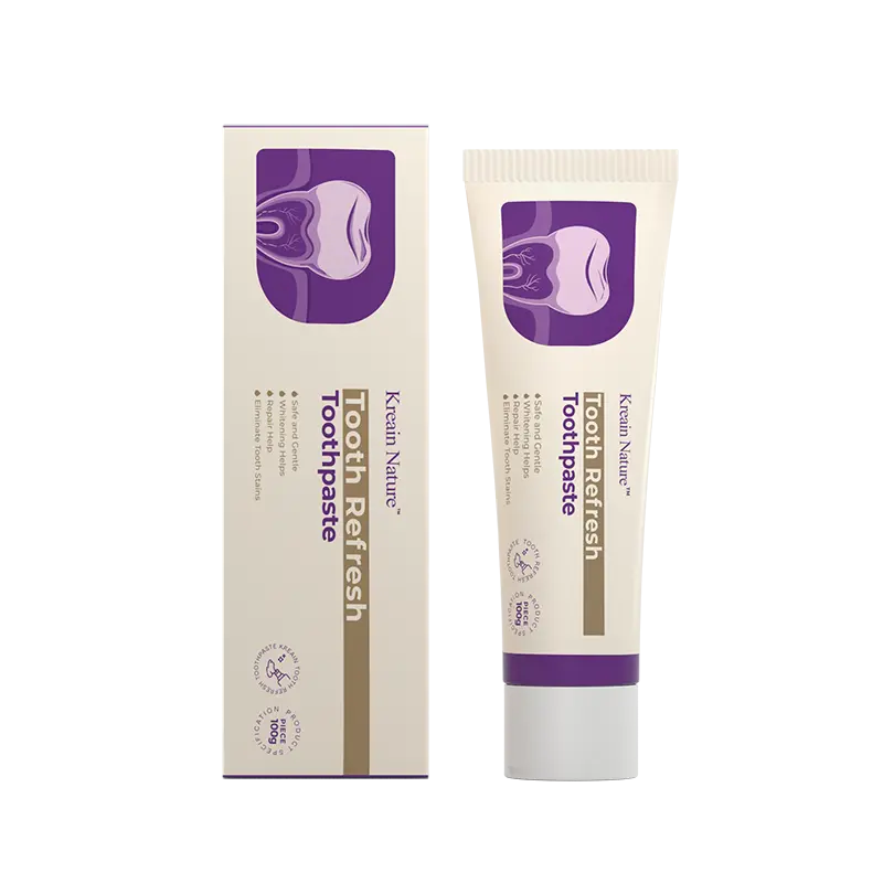 Kreain Nature Tooth Refresh Toothpaste – Natural Ingredient Daily Oral Care Toothpaste, Promotes Fresh Breath, Gentle Cleaning and Care for Teeth and Gums, Helps Support Healthy Teeth and Gums, Suitable for Sensitive Teeth, Everyday Toothpaste