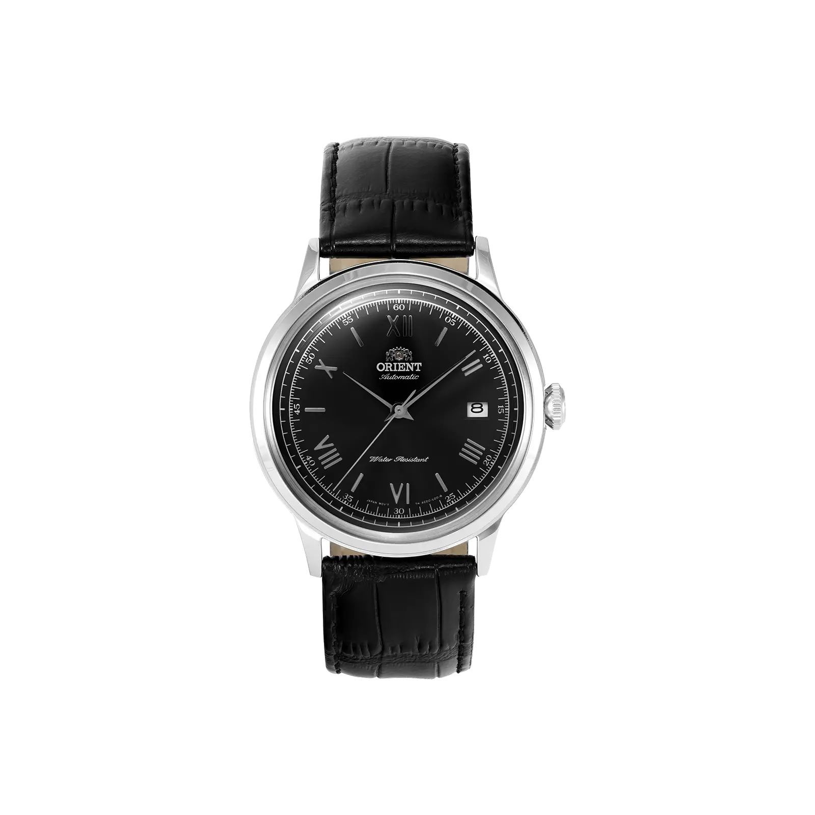 Orient Bambino Version 2 Automatic Dress Watch, Men's Business Leather Watch, 40.5mm Stainless Steel Case, Domed Crystal, TAC0000AB0, Analog Mechanical Watch