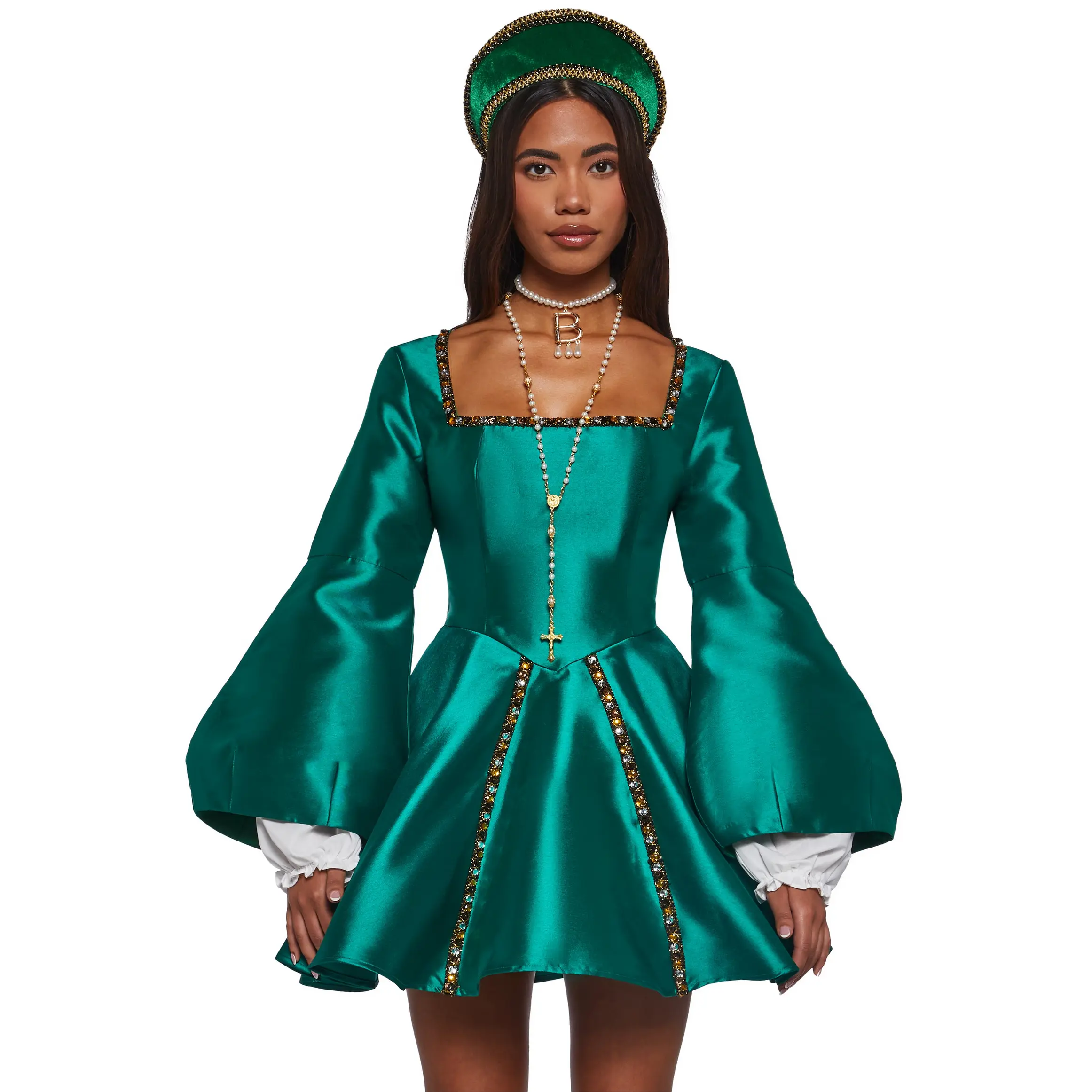 Tudor Renaissance Dress Costume - Green Tudor Renaissance Dress Costume - Green