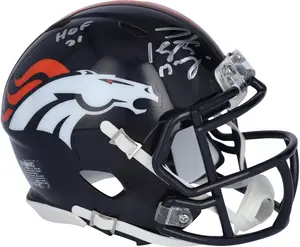 Peyton Manning Denver Broncos Autographed Riddell Speed Mini Helmet with "HOF 21" Inscription - Fanatics Authentic Certified