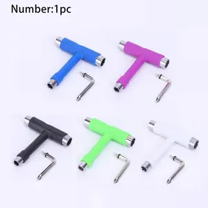 1pc Skateboard Tool Kit, T-Type L-Type Wrench Set, Universal for Longboard Quad Wheels, Bridge Pin Adjustment Installation Repair