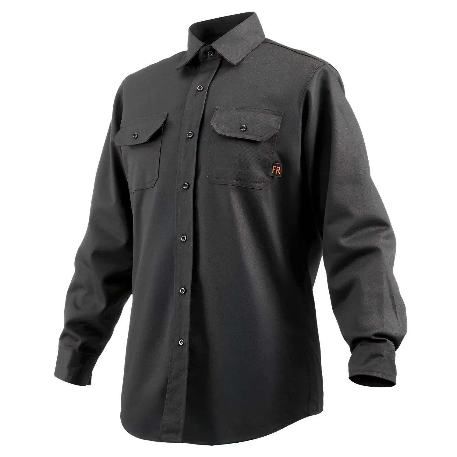 VEVOR Men's 7oz Flame Resistant Cotton Welding Shirt, Machine Washable Workwear, ATPV 9.2 Cal/cm Arc Rated Heat-Resistant Top, Size XL (Father's Day Gift)