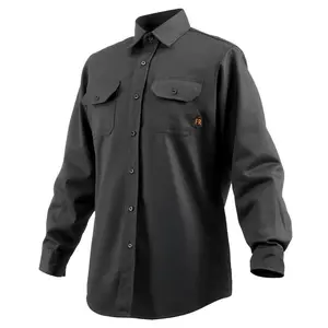 VEVOR Flame Resistant Welding Jacket, 7oz.FR Shirts for Men, Machine Washable Cotton Heat-Resistant Welding Shirt, Meets ATPV 9.2 Cal/cm² Arc Rating - XL Size