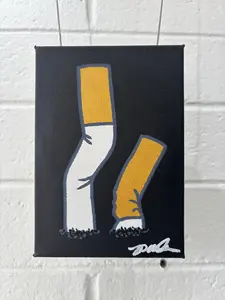 The Black Series - Cigs - Original Artwork by Paula Hathaway 5"x7"x1.5"