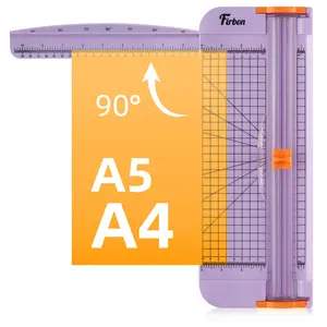 Firbon Paper Cutter for A4 Straight Trimmer Multifunctional Scrapbooking Tool with Safety Side Ruler for Cardstock, Craft Paper, Photo, Postcard