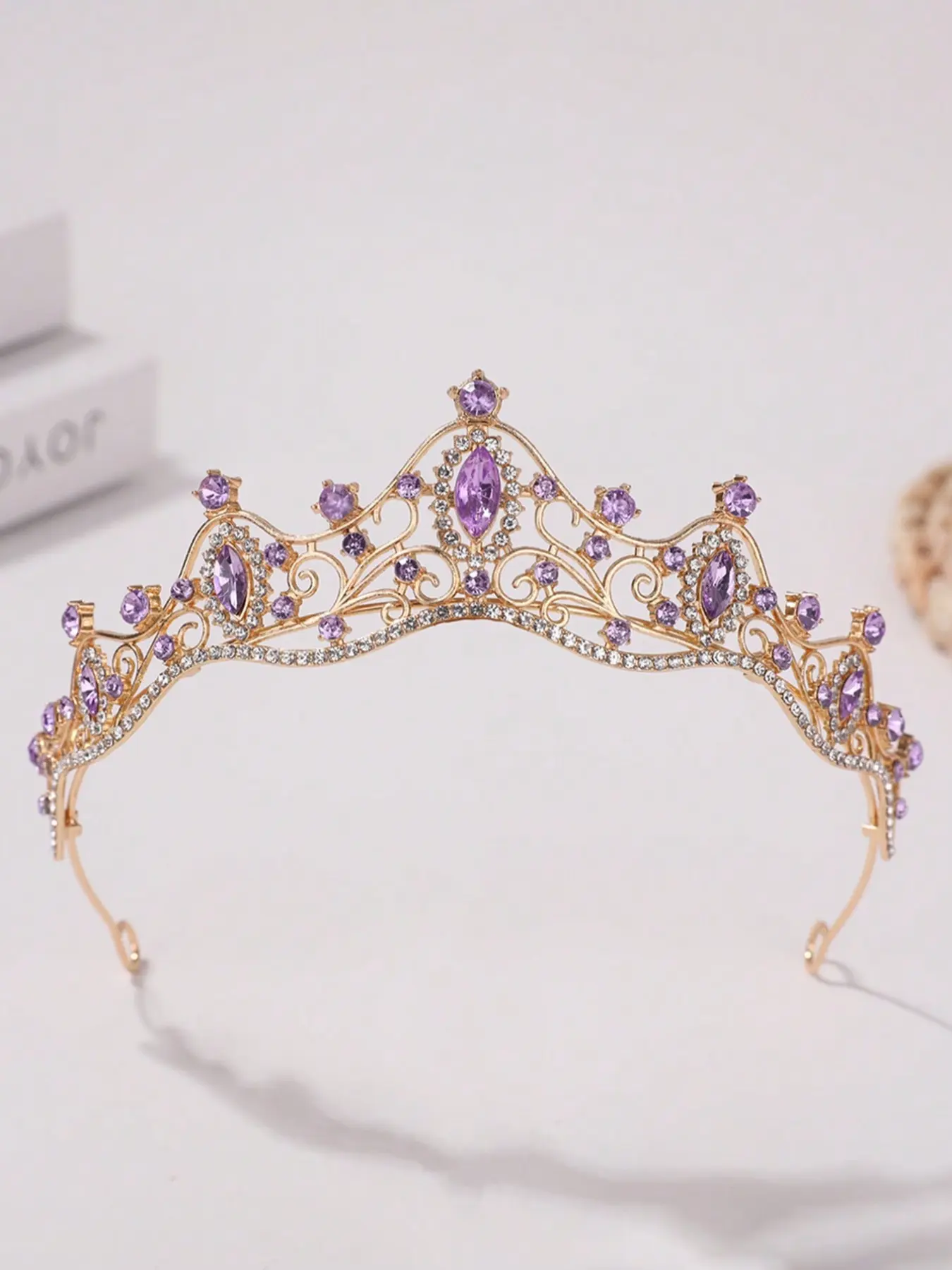 Rhinestone Crown for Women, Elegant Crown Design, Hollow Out Design Crown for Wedding Bridal Party Formal Occasions, Fashion Hair Accessories, Bridal Accessory, Hair Jewelry for Party, Daily Clothing Decor