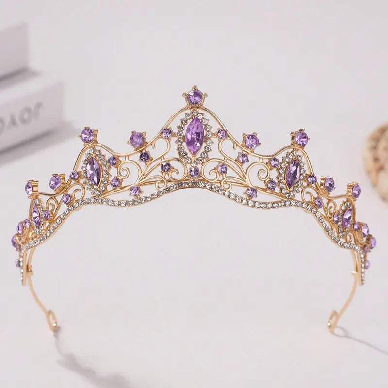 Rhinestone Crown for Women, Elegant Crown Design, Hollow Out Design Crown for Wedding Bridal Party Formal Occasions, Fashion Hair Accessories, Bridal Accessory, Hair Jewelry for Party, Daily Clothing Decor