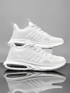 Side Air Cushion Shock Absorption Running Shoes, Sporty Running Shoes, Lightweight Breathable Sport Sneakers, All-Season Training & Fitness Shoes