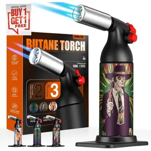 Refillable Butane Torch Lighter with Adjustable Jet Flame, Portable Culinary Blow Torch for Kitchen Cooking, Baking, BBQ, Welding & Camping (Desserts, Soldering, Grilling),TikTokShopBlackFriday christmas gift ideas