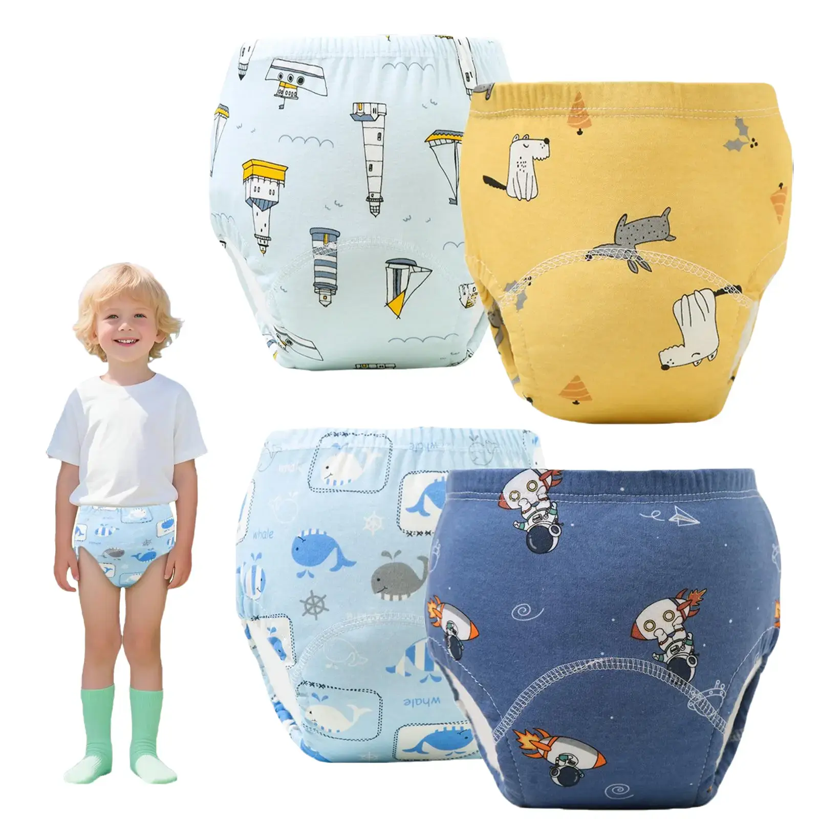 Training Underwear for Boys and Girls, Toddler Pants with Adorable Characters, Gentle on Skin & Leak-Resistant(Cotton)