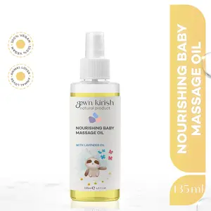 Gew'n Kirish Baby Massage Oil - Nourishing Blend with Calendula & Almond 135ml - Vegan & Natural Product 100% Natural for Gentle Baby Care