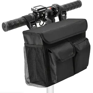 Bicycle electric vehicle scooter front multi-functional fabric hanging storage basket storage basket