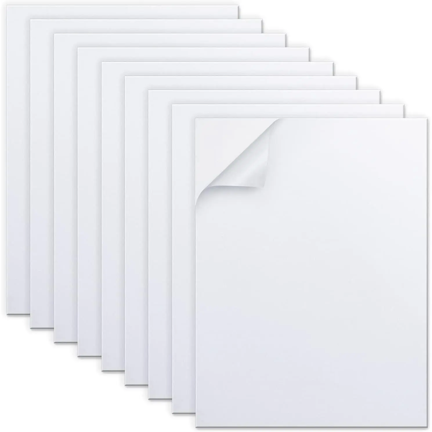 Self Adhesive  Sheets, White 9x12 Inch 2mm Sticky Eva  Paper for Crafts Cardmaking Photo Frames Classroom Scrapbooking Christmas Crafts (White 10 Sheets)