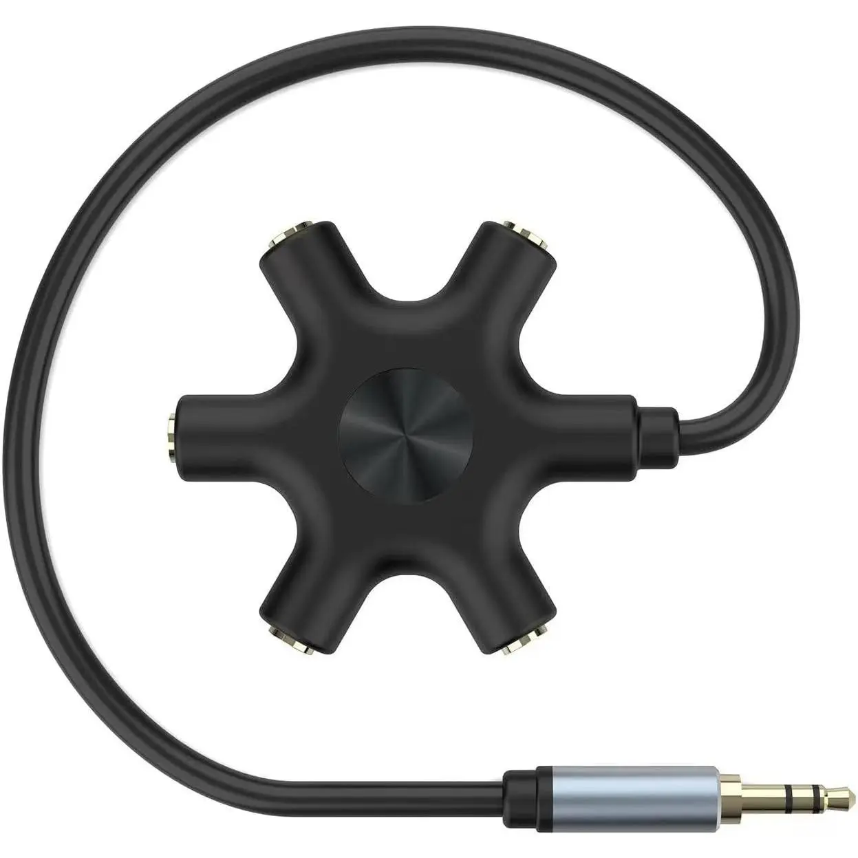 Multi Headphone Audio Splitter, 5-Way 3.5mm Jack Stereo Headset Adapter to Connect Up to 5 Devices for Mixing, Shared Experiences - for , iPad & More