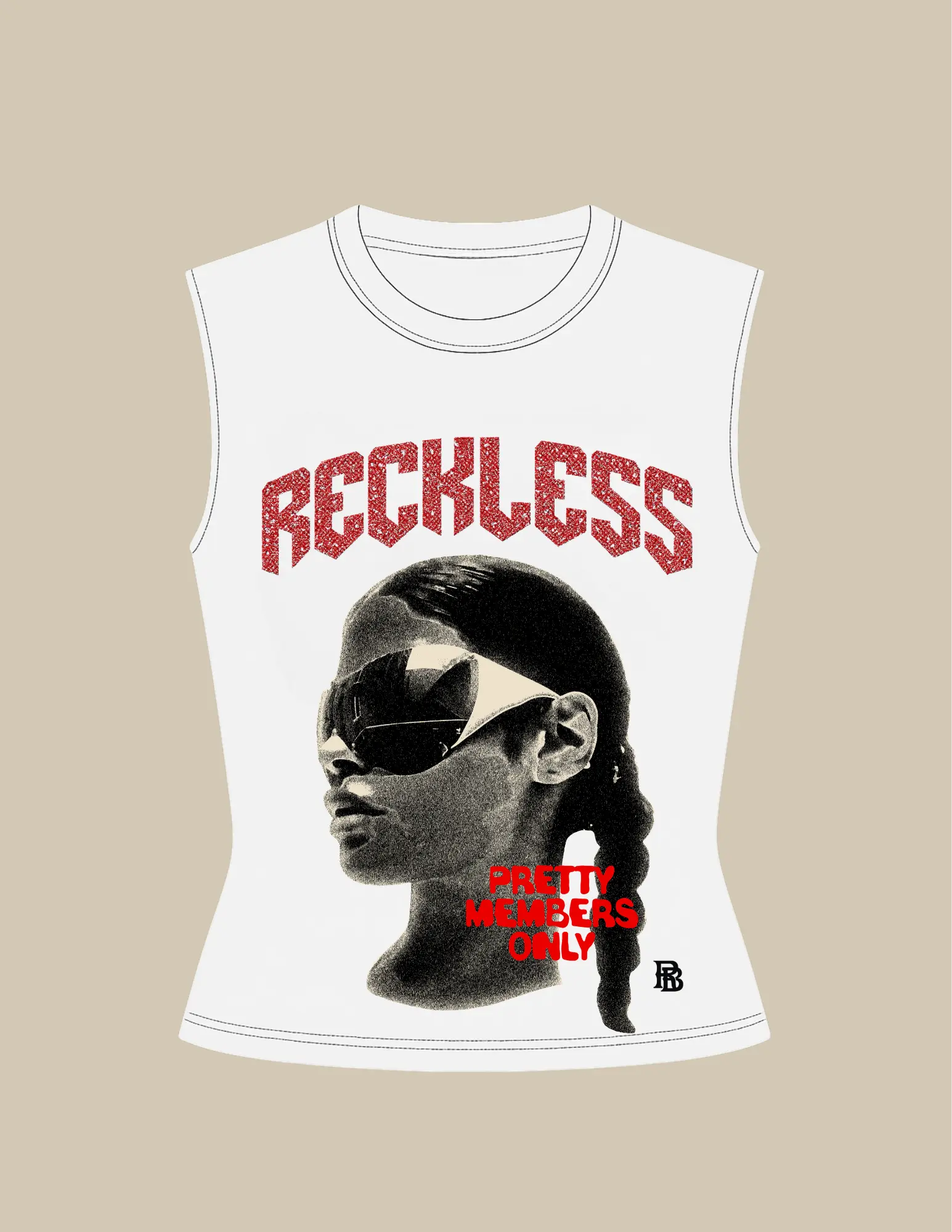 Pretty Members Only tank top (off-white)