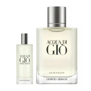 Armani Acqua Di Gio  Men 2 Piece Fragrance Bundle (3.3 Ounce Eau de Toilette Refillable Spray + 0.5 Ounce Eau De Toilette Spray)