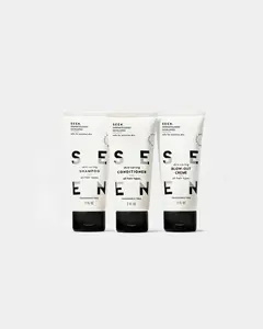 SEEN Travel Trio Set - Fragrance-Free Mini Shampoo Conditioner & Serum Gift Kit