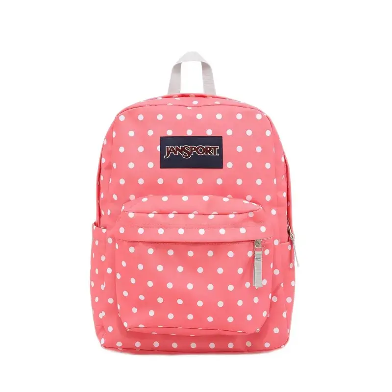 Pastel Pink Polka Dot JanSport Backpack Waterproof Lightweight 15 Inch Laptop Backpack