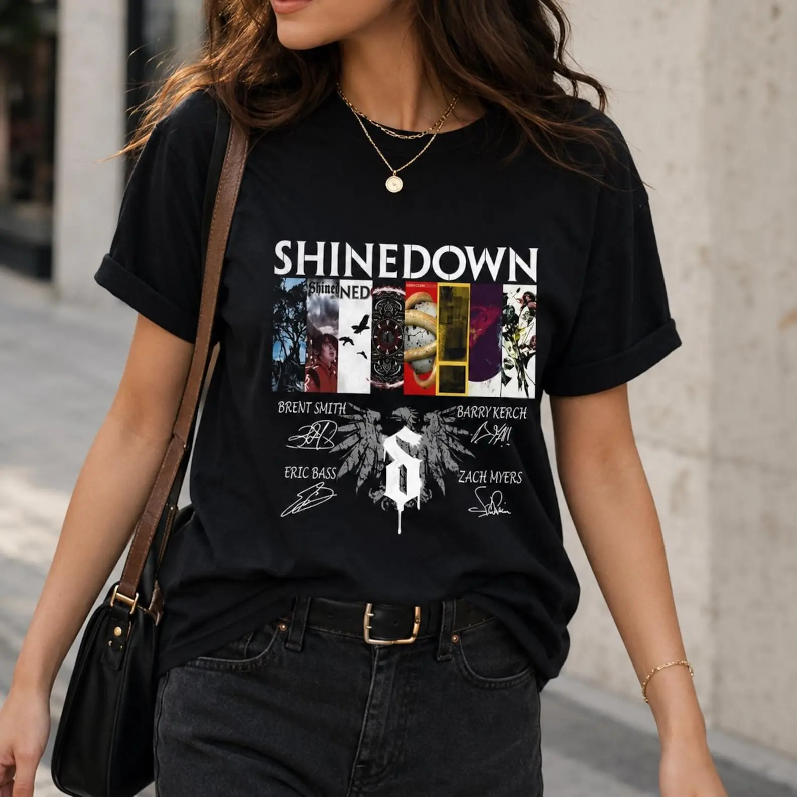 Shinedown Band Signatures Graphic T-shirt, Shinedown Rock Band Tour 2026 Shirt, Shinedown Tour Merch, Shinedown Fan Gift, Shinedown Concert 2026 Tee, Made in USA