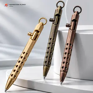 Custom Bolt-Action EDC Pen, Personalized Metal Writing Pen with Name Engraving, Tactical Style Refillable Pen Gift for Men, Teachers, Students & Office