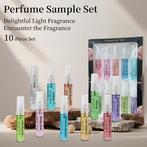 【5ml*10】Queena Kitty Yeah Platinum White Limited Edition Perfume Gift set honey  oud  bella  vita fragrance perfumes  men summer  mink  cologne Floral Fruity Eau de Parfum Spray vanilla  perfumes perfumito  nuevo midnight mini perfumes bond long lasting