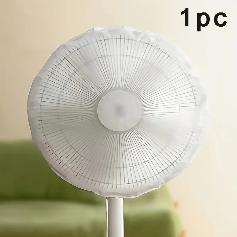 1-Piece Electric Fan Dust Cover, Durable PVC, Universal Fit, Easy-To-Clean, Ruffled Edge Design, Home and Office Use