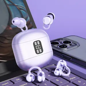 True Wireless Bluetooth In-Ear Clip-On Headset, Mini Couples Earbuds for Music Gaming, HiFi Bass Stereo Enc HD Calling, Compatible with Android iPhone