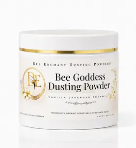 Bee Enchant’s Bee Goddess Custom Body Dusting Perfume Powder- Scented - Finely Milled powder Talc-Free Fragrance Vanilla Daily- Natural Shower Powder Cosmetic-body powder- perfume powder