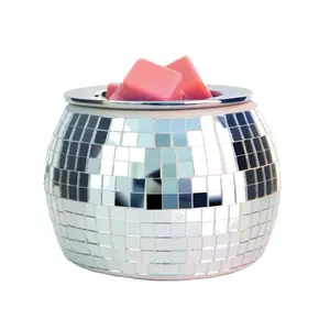 Ceramic Disco Ball Aroma Fragrance Warmer - Artscents Base Unit with Easy Roller Switch, 36in Cord, 36in Ceramic Dish, Trendy Home Decor Candle Holder for Wax Tarts, Wax Melts, Oil Scented Fresheners, Trend
