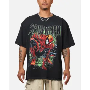 Marvel Spider-Man T-Shirt Black Acidwash