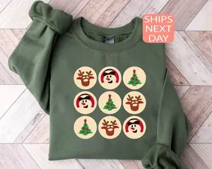 [Sale off up to 50%] Christmas Sugar Cookie Sweatshirt, Christmas Sweatshirt, Retro Christmas Sweater, Christmas Cookies Sweatshirt, Cute Xmas Gift, Xmas Hoodie