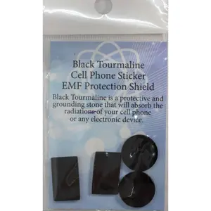 EMF Cell Phone Protection Disc & Plate - Black Tourmaline Set of 4