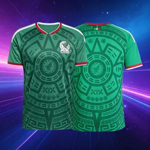 2026 Mexico National Team Home Short Sleeve Soccer Jersey and Green Long Sleeve Jersey