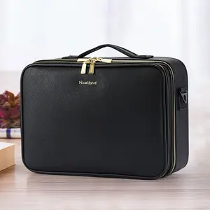 Large Capacity Leather Cosmetic Bag