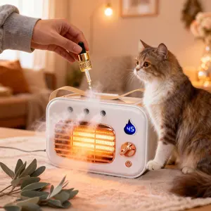 Mini Heater Portable Winter Heater Fan for Desktop Use Pet Dryer 1000W/800W Fast Heating Overheat Protection 2-Speed Setting Compact Warm Air Blower Easy to Use and Store  valentines gift ideas