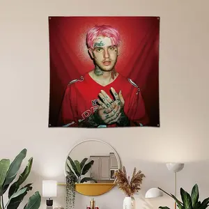 Art Music Album Poster Hanging Tapestry Banner Flag ,Lil Peep tapestry ,indoor outdoor banner/tapestry room decor/art print/bedroom living room party decor/large wall tapestry/home decor tapestry/bedroom wall decor for Men Decor