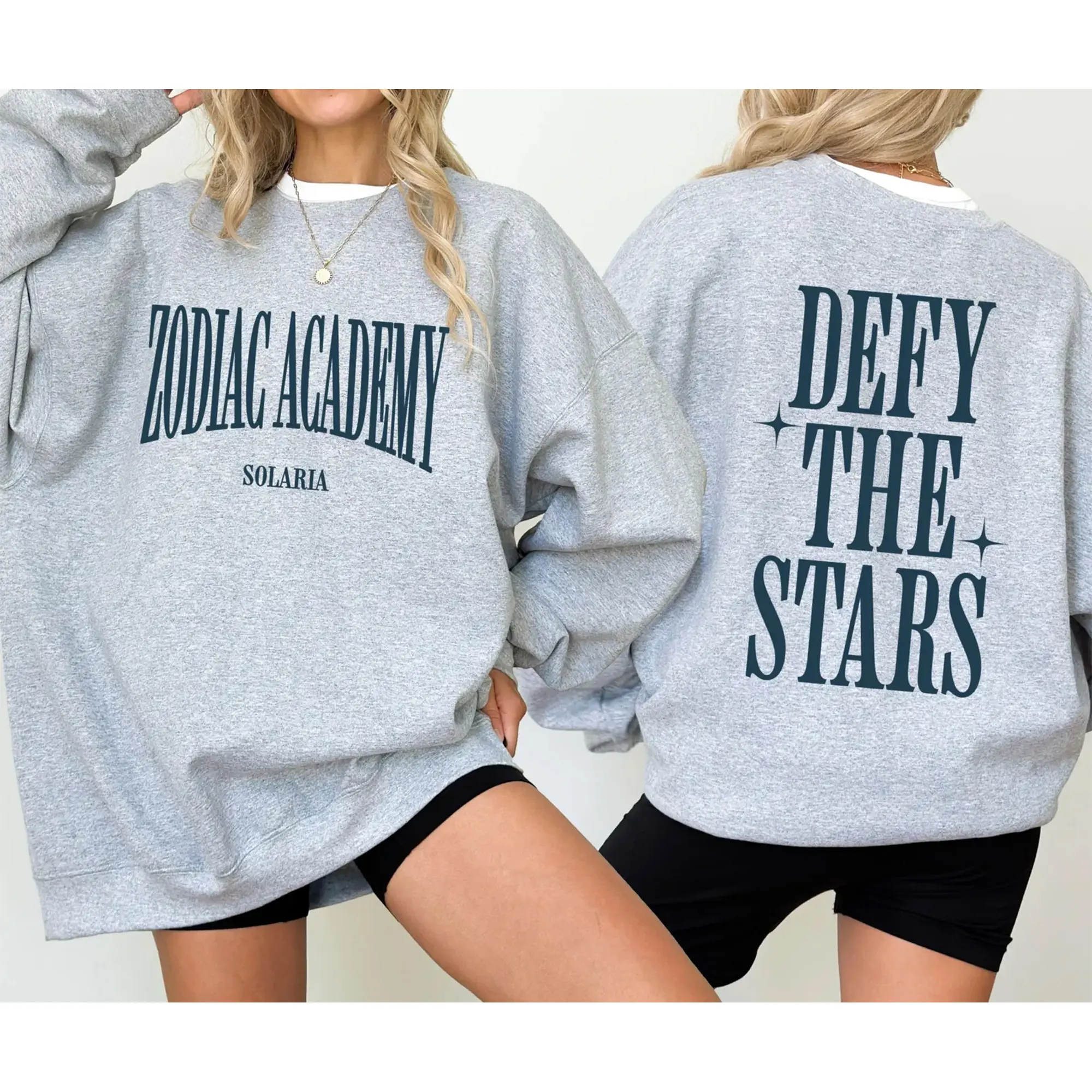 Zodiac Academy Solaria 2 Sides Sweatshirt, Zodiac Academy Merch, Bookish Sweatshirt, Fantasy Reader Gift, Dark Romance Shirt, Booktok Merch, Gift for Book Lovers
