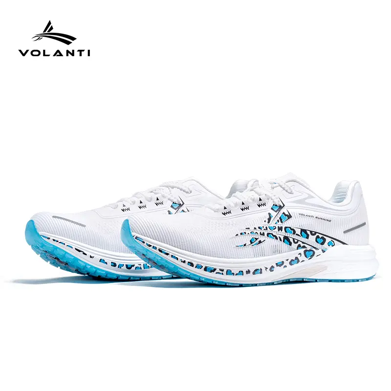 Volanti Rocket Air Running style Shoes | Light Breathable High Rebound Cushion Carbon Plate Athletic Sneakers Stable Arch Support Speed Boost Training Footwear for Marathon Road Jogging High Jump Long Jump Competitive Sports Daily Workout